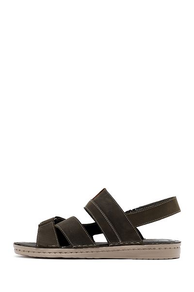 Derimod Men's Khaki Strappy Leather Sandals 25Sfd6250V3