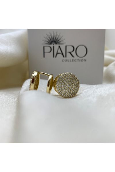 Piaro Collection Round Model Stone Earrings