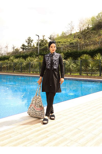 KXSPOR Kx - Hijab Swimsuit-Parachute Full Covered Hijab Swimsuit - Sea and Pool Hijab Swimsuit