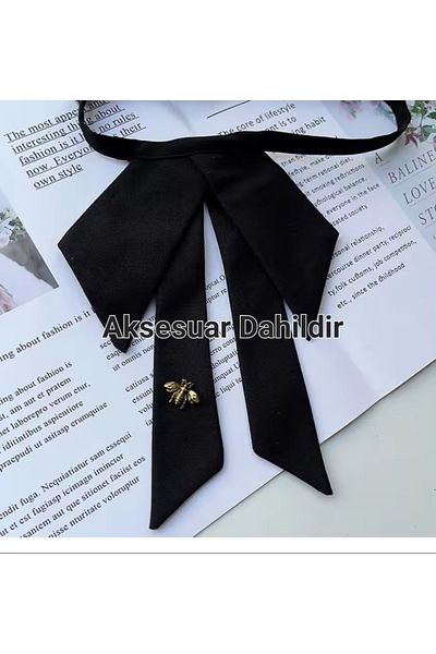 LO ADORO Women's Tie Special Production Bow Tie Collar Bee Brooch Bee Accessory Included Vintage Bee Bow Tie