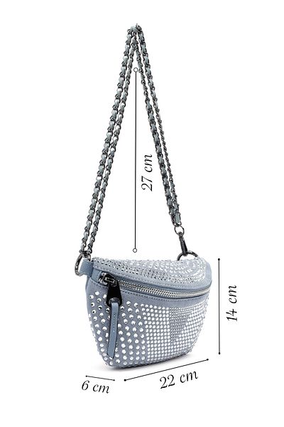 Derimod Geantă de damă albastră cu curea lungă Stone Crossbody 25SBD2400TS