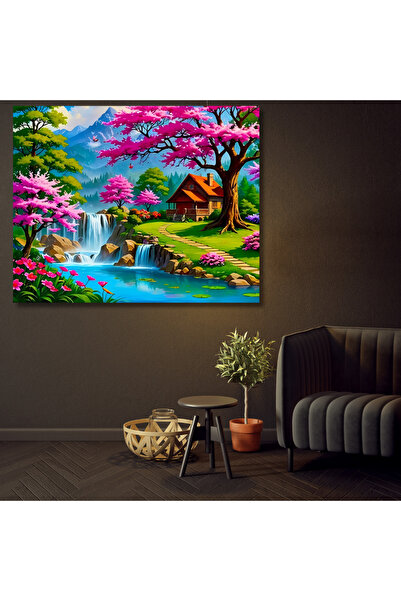 LİLYHOBBYLAND Sayılarla Boyama Renkli Baskılı Hobi Seti (Çerçeveli) 40x50 cm:...