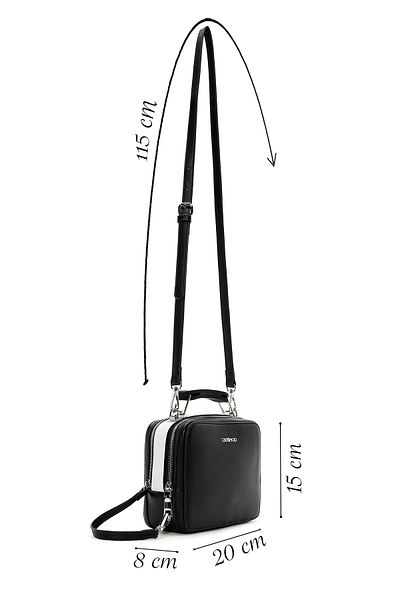 Derimod Women's Black Long Strap Crossbody Bag 25Sbd2412Ft
