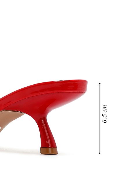 Derimod Women's Red Short Thin Heeled Slippers 25Sfe451316