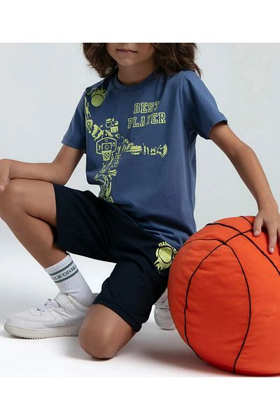 Loule Set de două piese pentru băieți, tricou și pantaloni scurți OL.IV2.RPO1.001