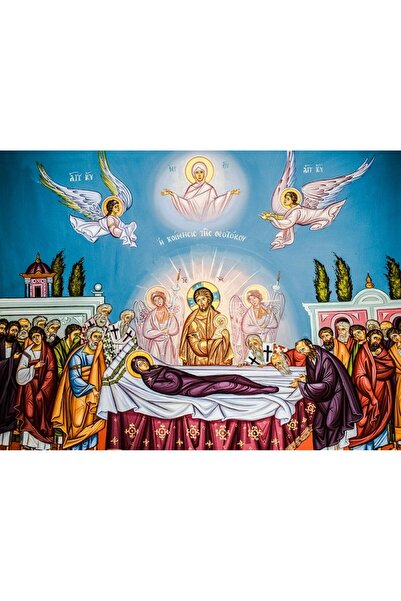 ve Tablou Canvas, Religie, Icoana 17, 60 x 45 cm, Rama lemn, Multicolor