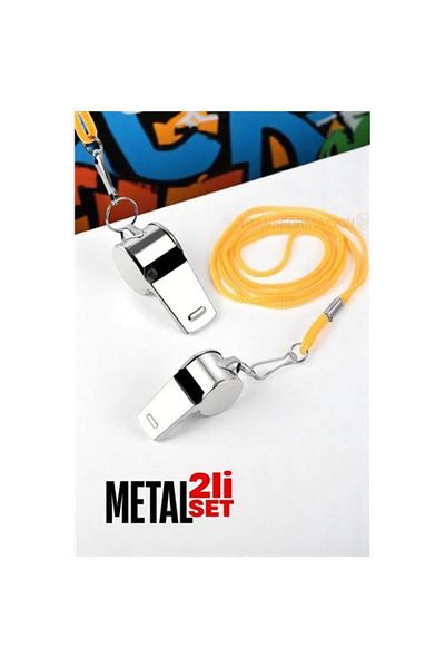 Skygo Metal Whistle - Sports Whistle - Referee Whistle Metal Earthquake Whistle Set of 2