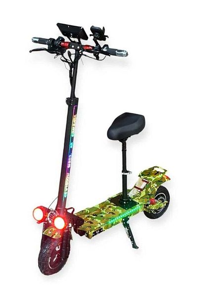 Generic Monster MR03 Scooter - LED Display, 48V Battery, 1200W Motor, LED Headlights and Unique Lighting