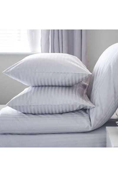 CAQQA Dvojité pruhované saténové hotelové povlaky na přikrývku Sada 1 povlak na přikrývku 2 povlaky na polštáře