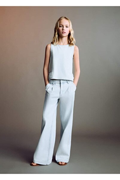 MANGO Kids Pens detaylı jean pantolon