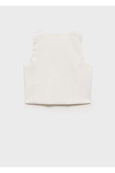 MANGO Kids Buttoned crop vest