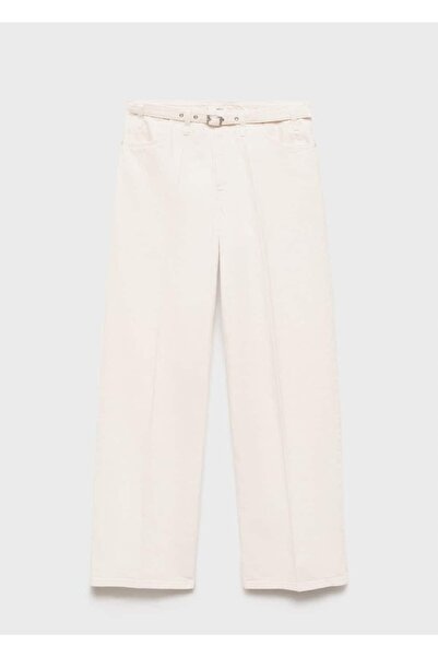 MANGO Woman Belted Wideleg Jeans