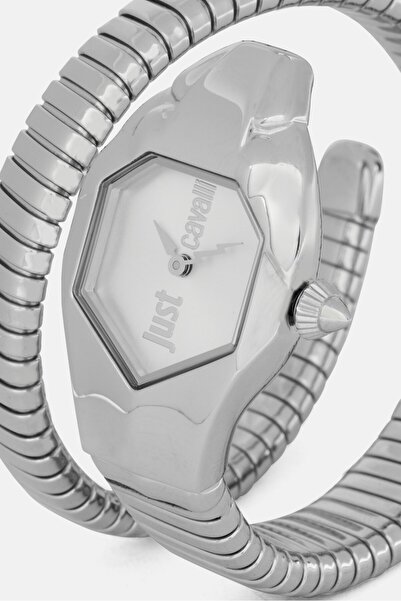 Just Cavalli Women Jc1l001m0015 Chic Snake Analog Watch 22mm, Silver