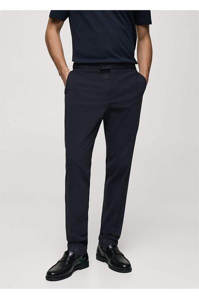 MANGO Man Zurich Slim Fit Fabric Pants