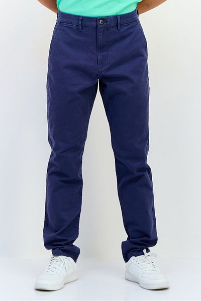 GAP Men Solid Stretchable Straight Leg Pants, Vintage Blue