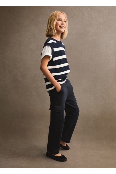 MANGO Kids Pamuklu kargo pantolon
