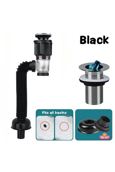 Choice Black0 Kitchen Bathroom Basin Drain Pipe Bath Flexible Universal Sink Sink Drain Hose Sink Basin Dra