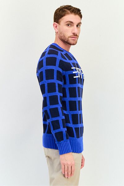 Esprit Men Crew Neck Knitted Sweater, Multicolour