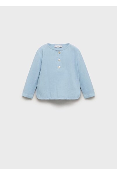 MANGO Baby Pamuklu bambula gömlek