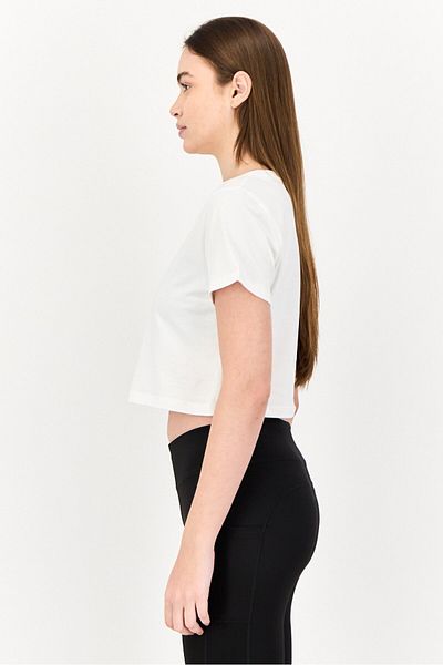 Puma Women Slim Fit Short Sleeved Outdoor Top, White