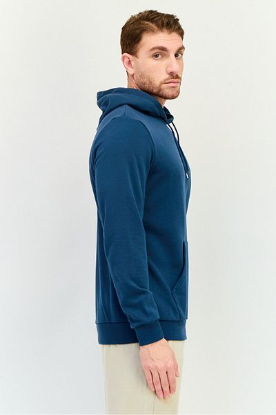 Puma Men Sportswear Fit Long Sleeve Outdoor Hoodie, Dark Blue
