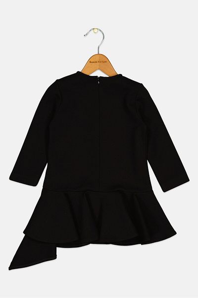 DSquared2 Toddlers Girl Brand Logo Flare Dress, Black