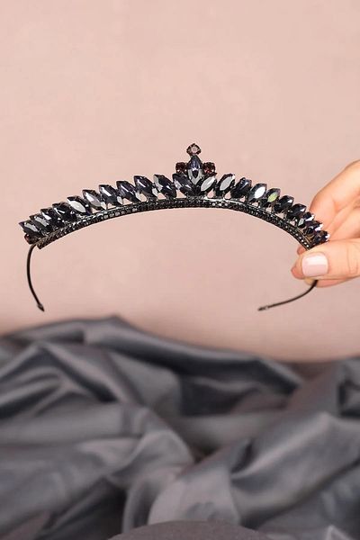 Hayalperest boncuk Purple Thin Shuttle Stone Bridal Henna Crown