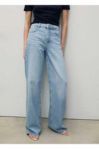 MANGO Woman Danila wideleg yüksek belli jean pantolon