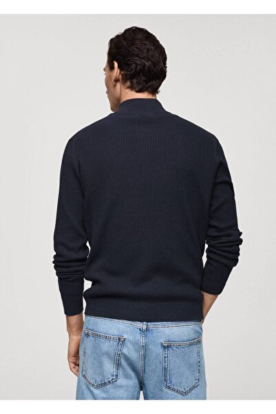 MANGO Man Pamuk karışımlı fitilli triko kazak