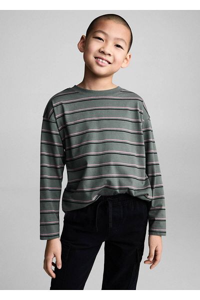 MANGO Kids Gestreiftes Oversize-T-Shirt