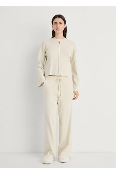 MANGO Woman Fitilli dokuma pantolon