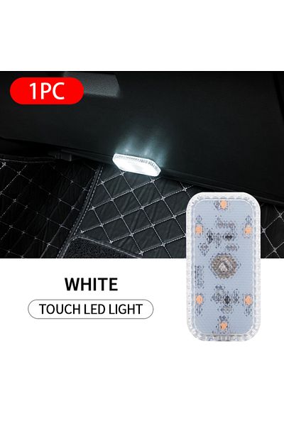 Choice 1 Pcs White Color Blalion Led Interior Light Lamp Magnetic Wireless Touch Light Auto Roof Ceiling Re