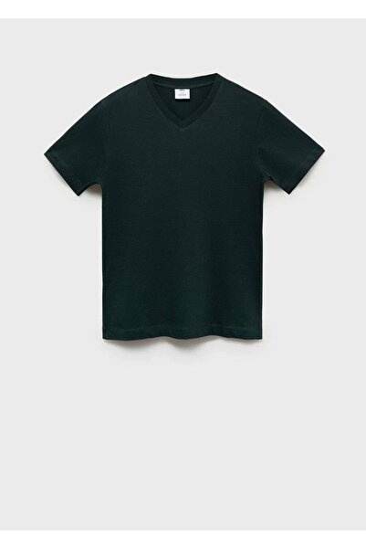 MANGO Man Μπλουζάκι με λεπτή εφαρμογή από 100% βαμβακερό γιακά