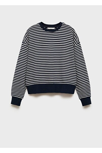 Mango Teen Çizgili koton sweatshirt