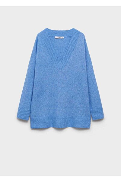 MANGO Woman Oversize svetr se špičatým límečkem