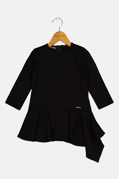 DSquared2 Toddlers Girl Brand Logo Flare Dress, Black