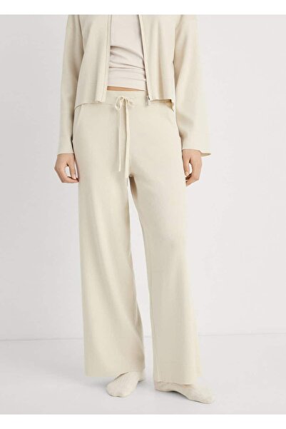 MANGO Woman Fitilli dokuma pantolon