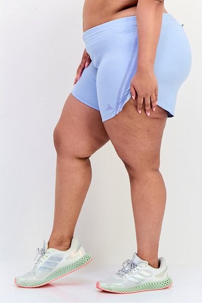 adidas Women Sportswear Fit 3 Inseam Running Shorts, Dusty Blue