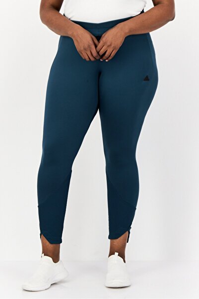 adidas بنطلون تدريب نسائي بمقاسات كبيرة، أخضر مزرق