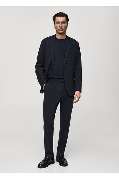 MANGO Man Zurich Slim Fit Fabric Pants