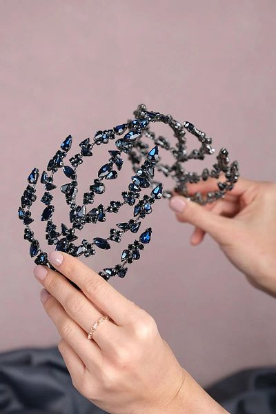 Hayalperest boncuk Double Sided Helen Bridal Hair Accessory