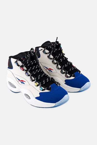 Reebok Men Question Mid Lace Up Basketball Shoes, Multicolor