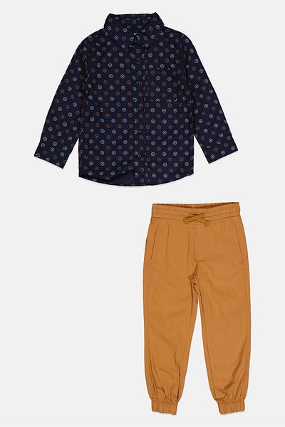 Tony Hawk Toddlers Boy 2 Pcs Allover Print Shirt And Pants Set, Multicolor