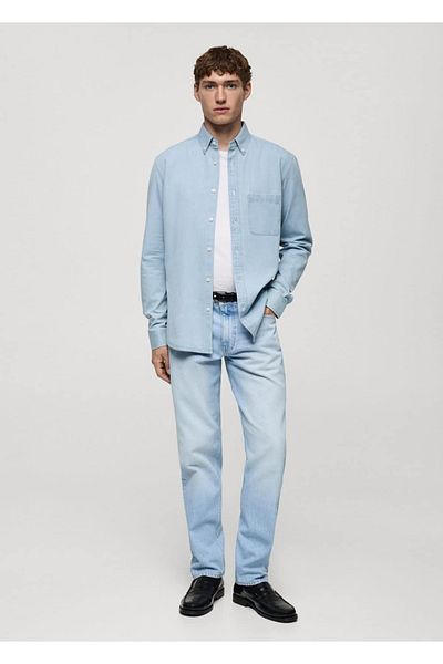 MANGO Man Regular Cut Denim Shirt