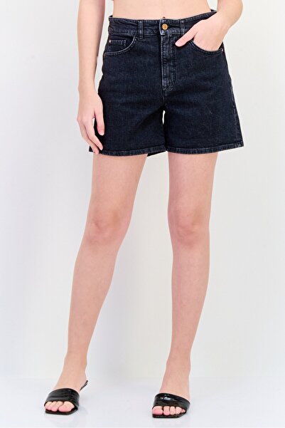 Salsa شورت جينز مغسول للنساء، أسود