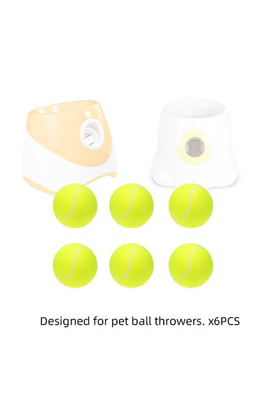 Choice 6 Tennis Balls 6 Pcs Tennis Launcher Special 5cm Ball Dogelastic Professional Tennis Throw Machinepo