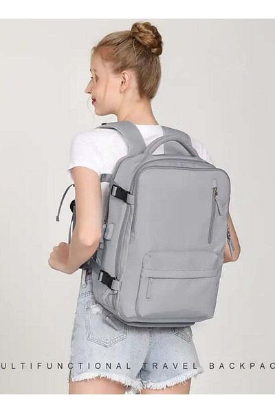 ROAISS Travel Backpack for Men Women Carry On Backpack with USB Charging Port Shoe Compartment