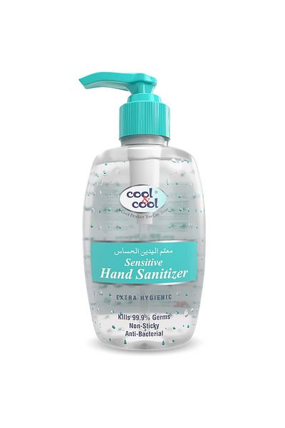COOL & COOL Sensitive Hand Sanitizer 250ml – Kills 99.9% Germs, Moisturizing, Gentle Formula
