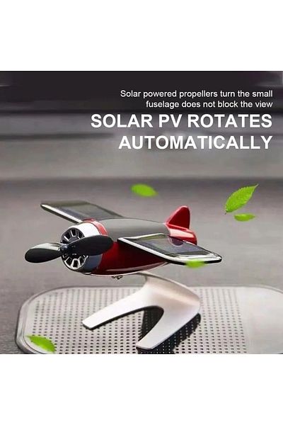 Choice Red Solar Airplane Creative Men's Car Decoration Car Interior Accessories Desktop Ornament Gift For