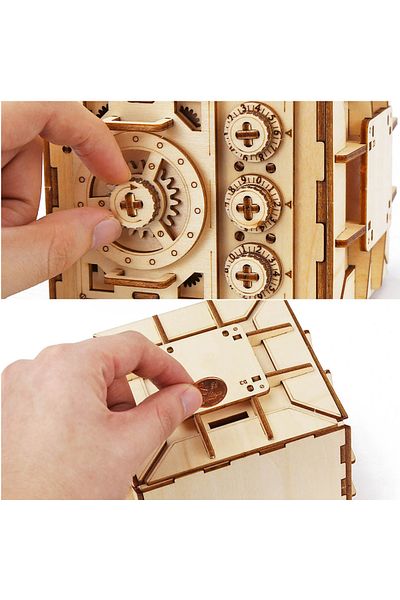 Choice 3D Wooden Puzzle DIY Locker Puzzle Box with Combination Model Kit for Adults and Kids to Build M...
